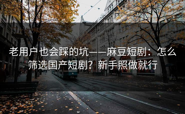 老用户也会踩的坑——麻豆短剧：怎么筛选国产短剧？新手照做就行