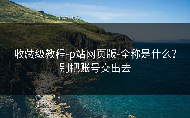 收藏级教程-p站网页版-全称是什么？别把账号交出去