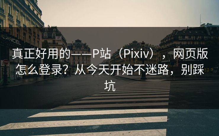 真正好用的——P站（Pixiv），网页版怎么登录？从今天开始不迷路，别踩坑