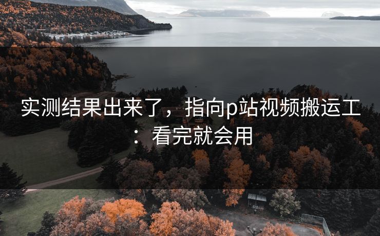 实测结果出来了，指向p站视频搬运工：看完就会用