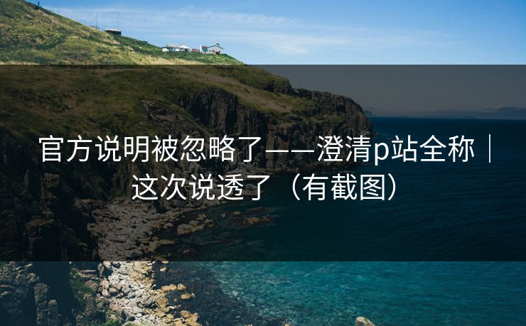 官方说明被忽略了——澄清p站全称｜这次说透了（有截图）